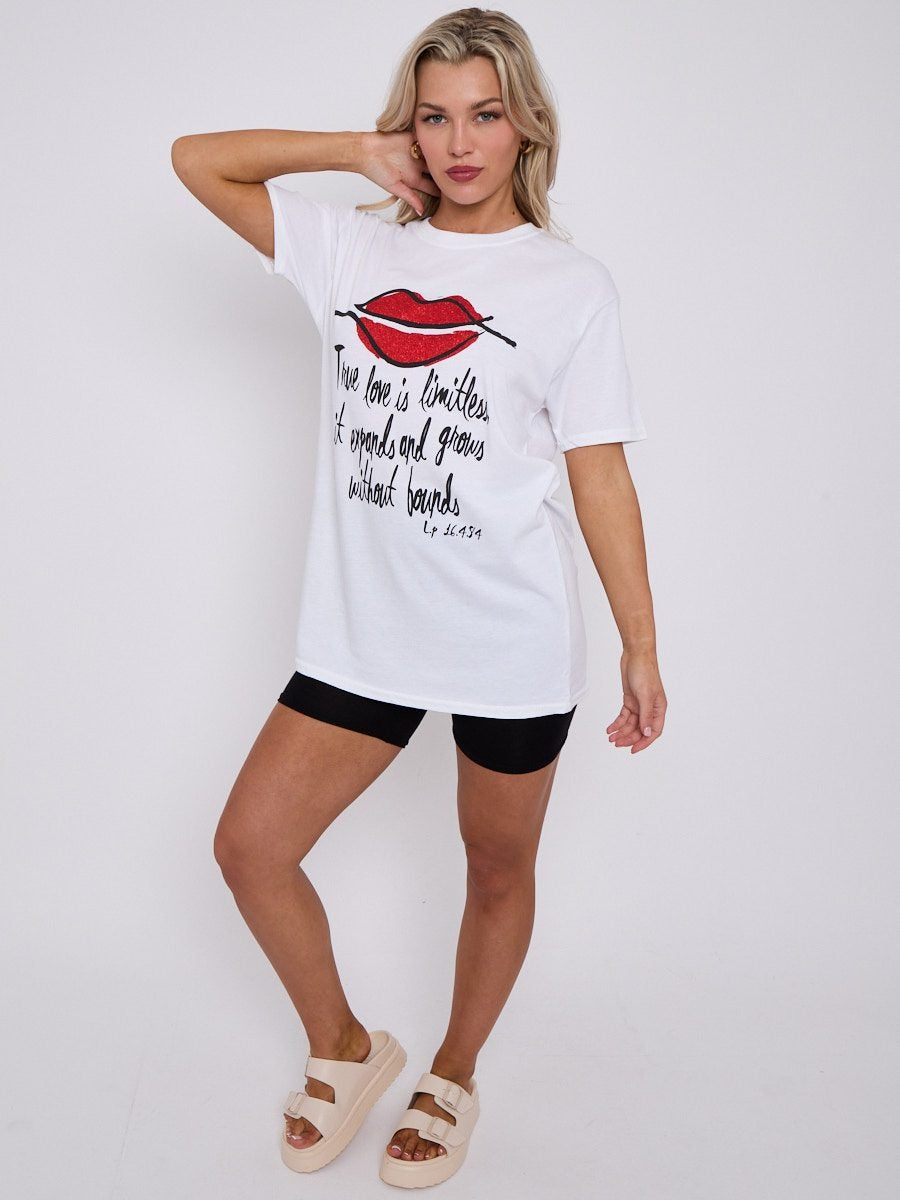 True Love Printed T-Shirt - Sloane - Storm Desire