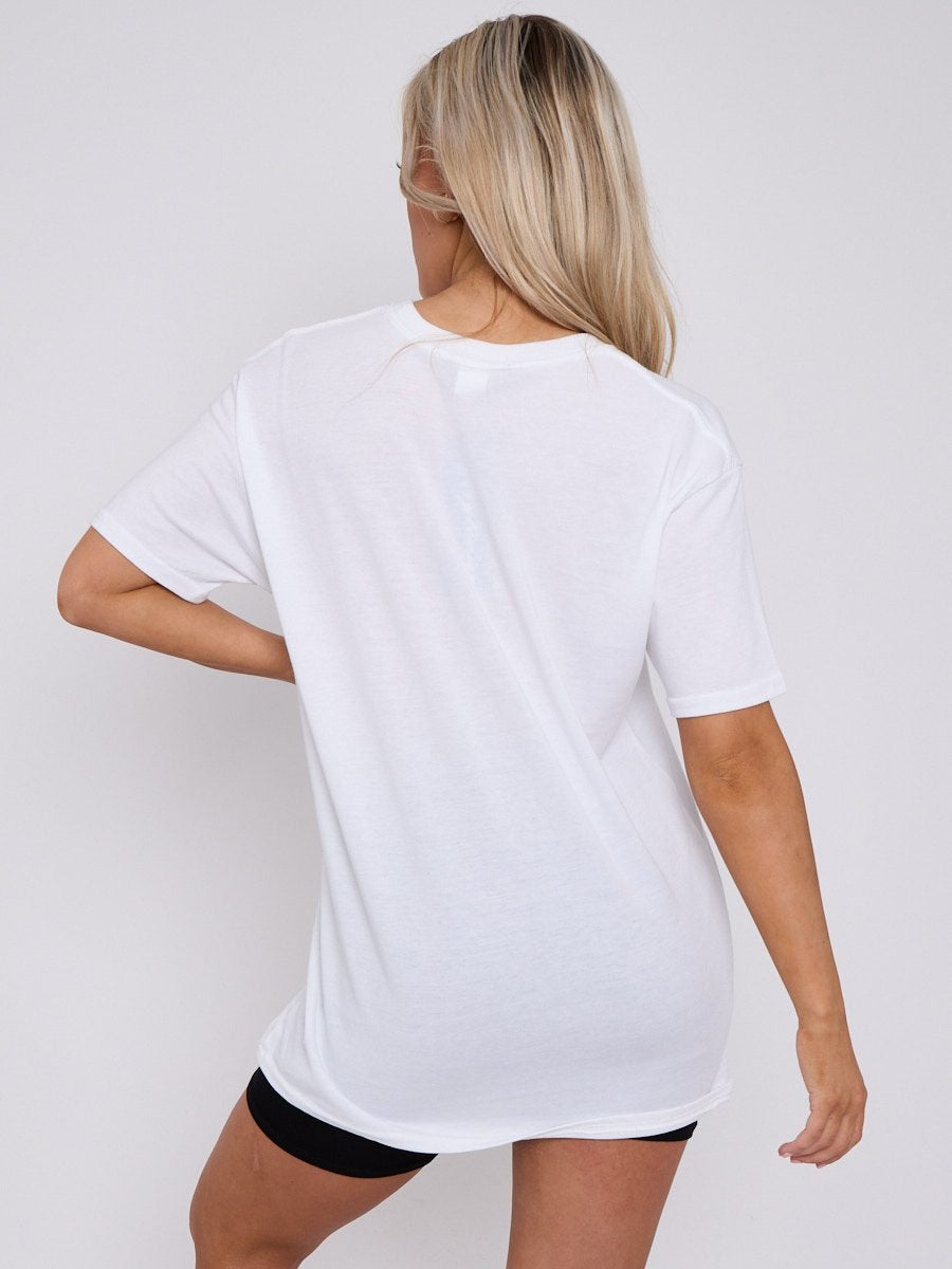 White True Love Printed T-Shirt - Sloane - Storm Desire