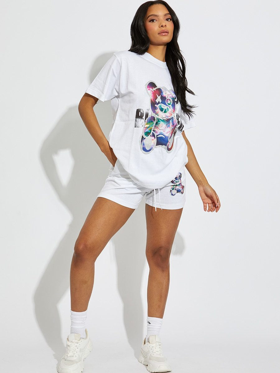 Blessed Teddy Oversized T-Shirt & Shorts Set - Blaire - Storm Desire
