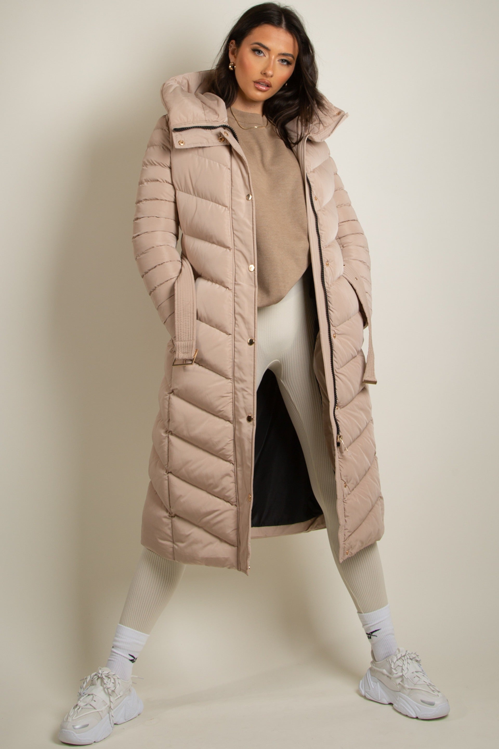 Padded Long line Puffer Coat - Milan - Storm Desire