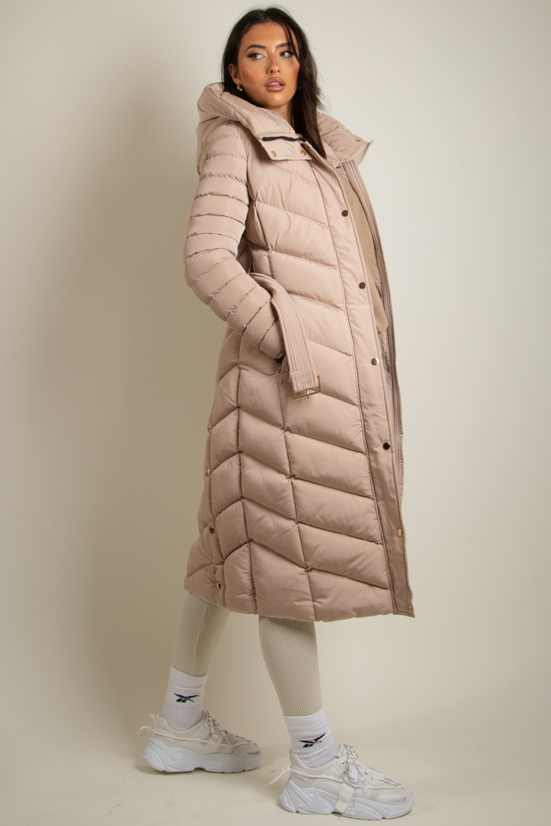 Padded Long line Puffer Coat - Milan - Storm Desire