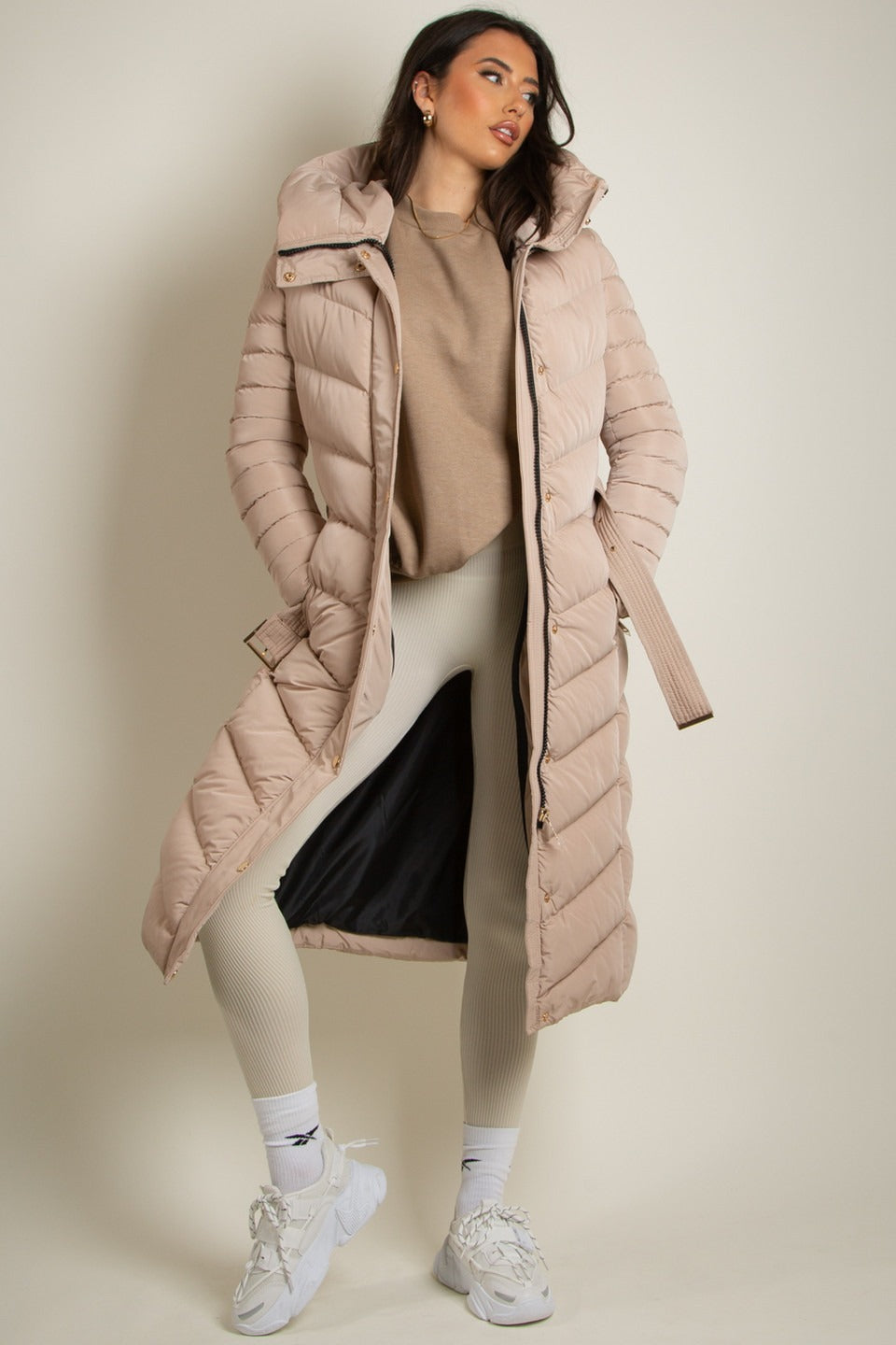 Padded Long line Puffer Coat - Milan - Storm Desire