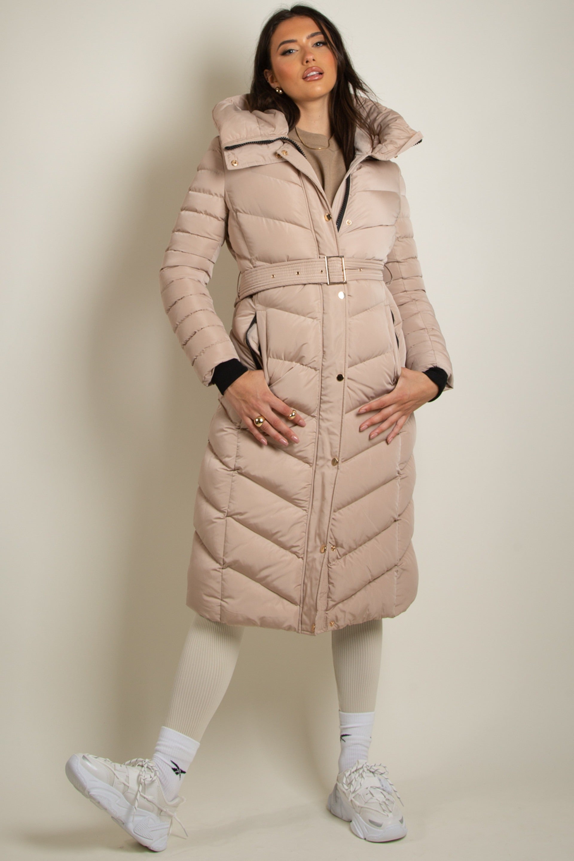 Padded Long line Puffer Coat - Milan - Storm Desire