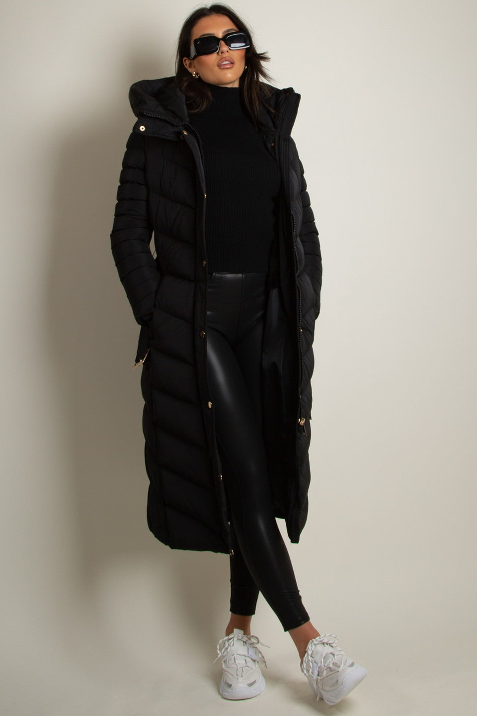 Padded Long line Puffer Coat - Milan - Storm Desire