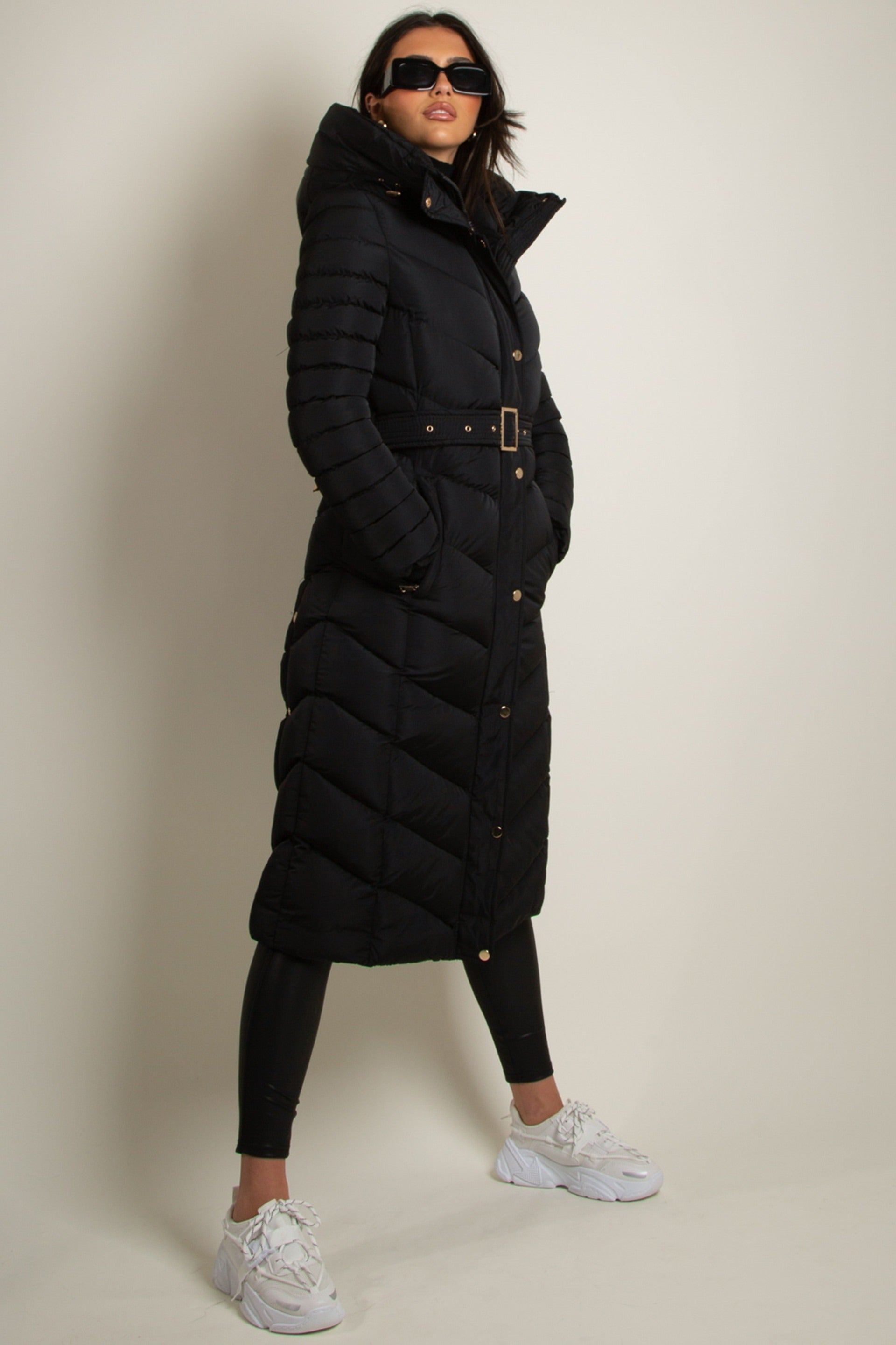 Padded Long line Puffer Coat - Milan - Storm Desire