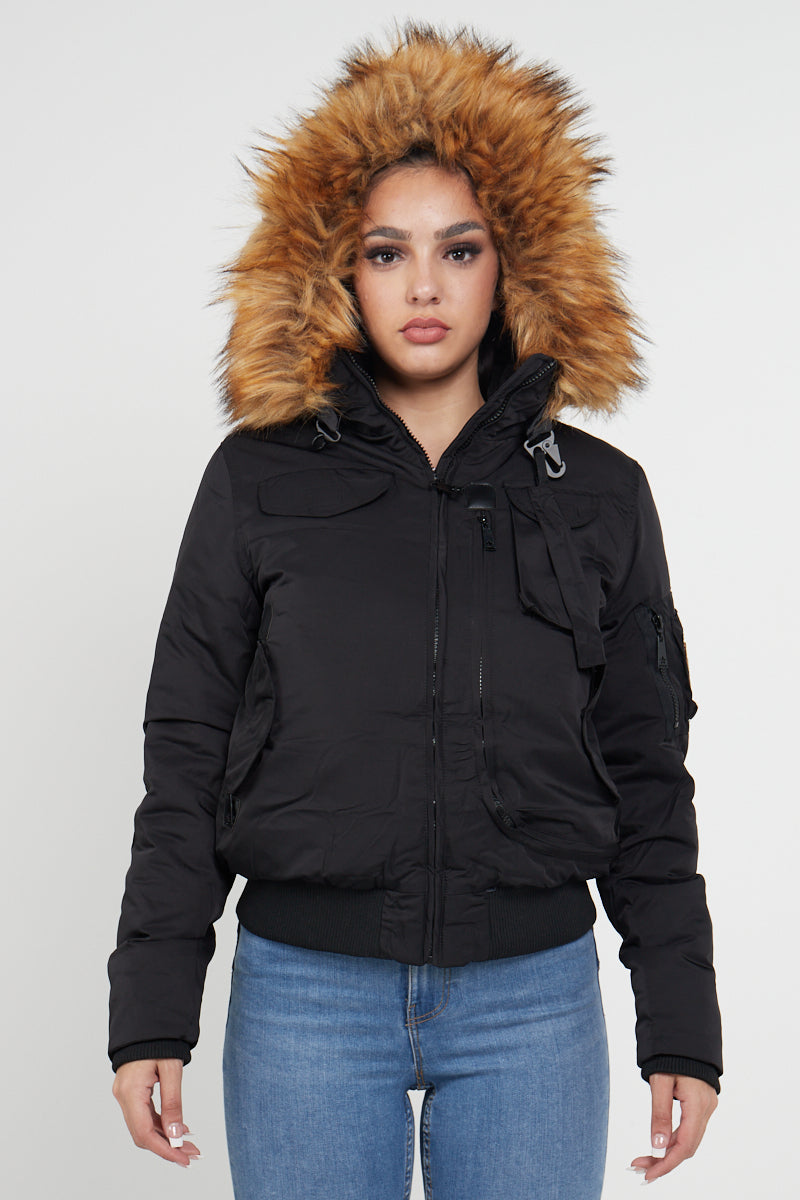 Flight jacket with fur hood online